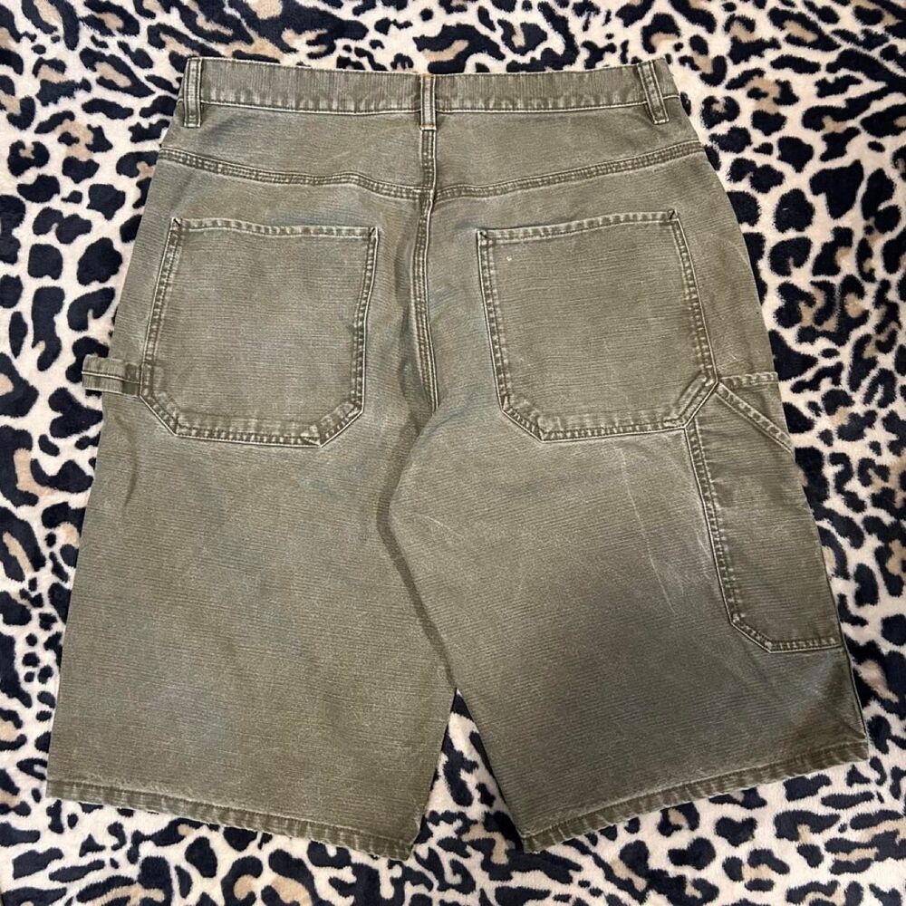 Calvin-klein Men's Green and Khaki Shorts
